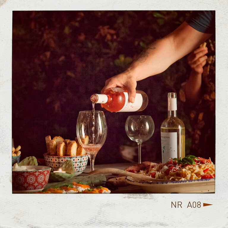 notte rossa cena vino bianco e rosato